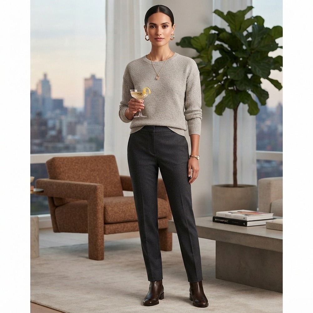 Banana Republic Filpucci Italian Yarn Shine Sweater Metallic Champagne Medium